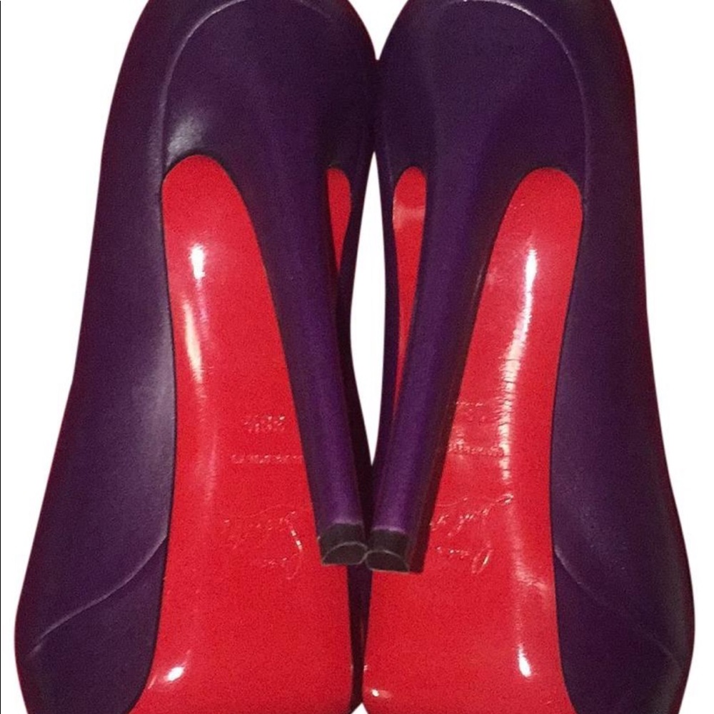 Christian Louboutin womens purple platform bootie